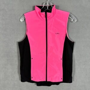 Lauren Active Ralph Lauren Vest Womens M Pink Black Full Zip Jacket